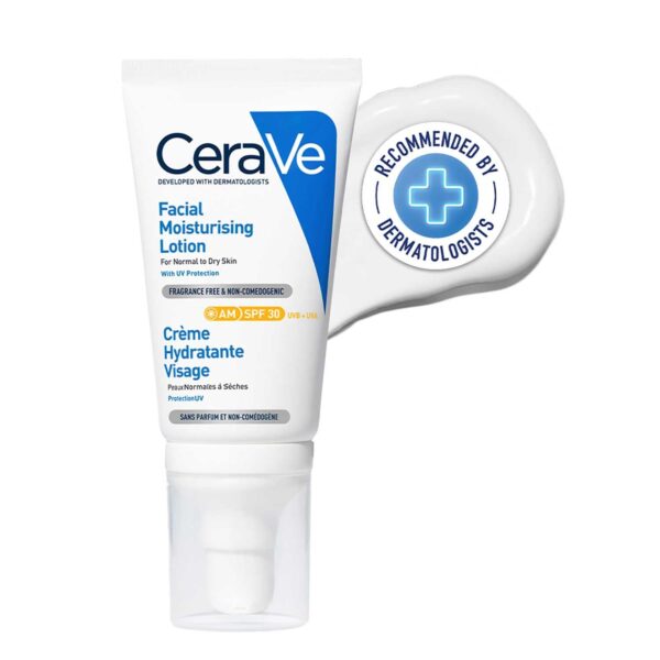 CeraVe AM Facial Moisturizing Lotion SPF 30 - Hydrating Day Cream for Normal to Dry Skin